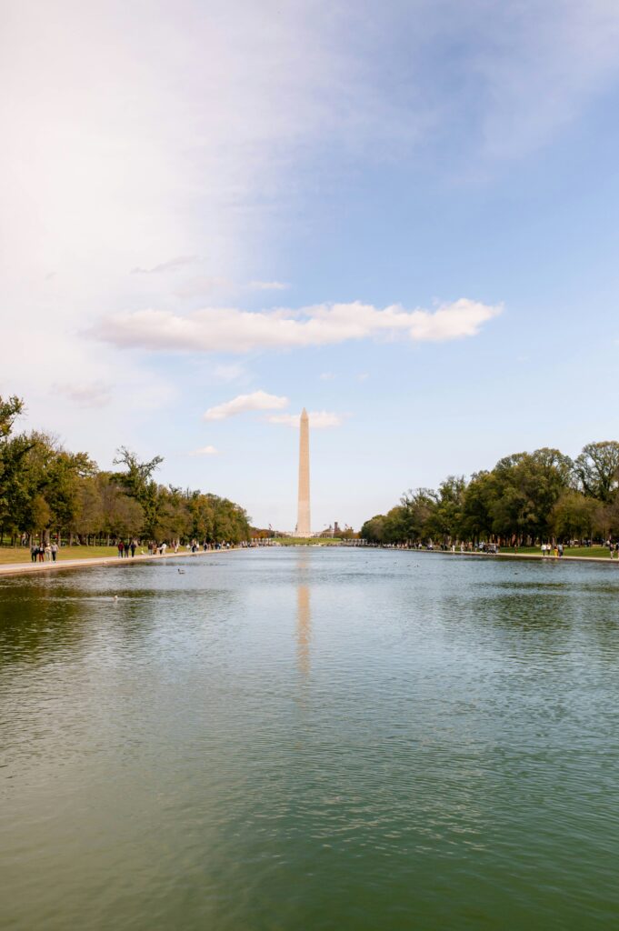 Lincoln Memorial Reflecting Pool Turns Green from Algae